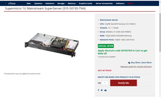 Supermicro checkout page showing Supermicro discount code box | Screenshot taken by SimplyCodes community member on Oct 30, 2024