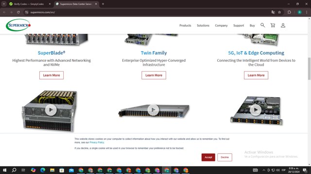 Supermicro checkout page showing Supermicro discount code box | Screenshot taken by SimplyCodes community member on Dec 28, 2024