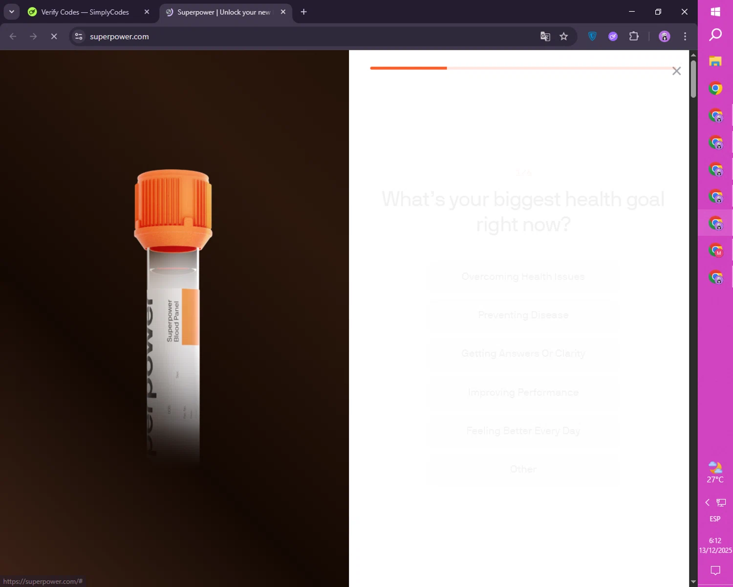 Superpower promo code screenshot showing code CONTROL20 applied at Superpower checkout page. Uploaded by SimplyCodes community member SmartLion1183 on Dec 13, 2025