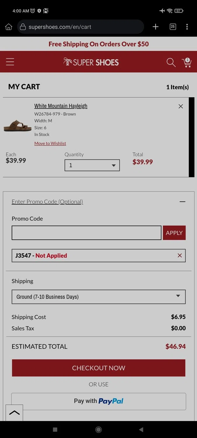 Super deals shoes coupons