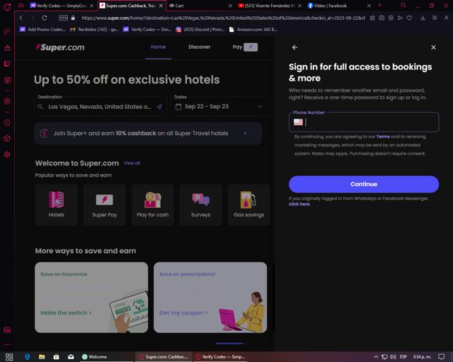 Super Travel checkout page showing Super Travel promo code box | Screenshot taken by SimplyCodes community member on Sep 22, 2023