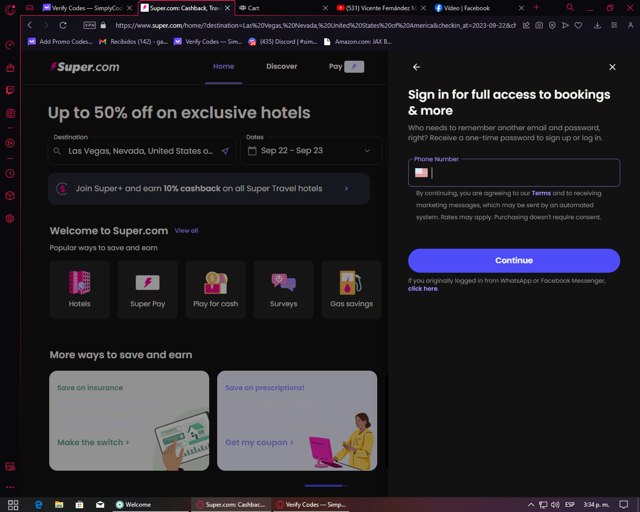 Super Travel checkout page showing Super Travel promo code box | Screenshot taken by SimplyCodes community member on Sep 22, 2023