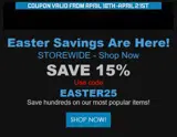 EASTER25 coupon verification screenshot