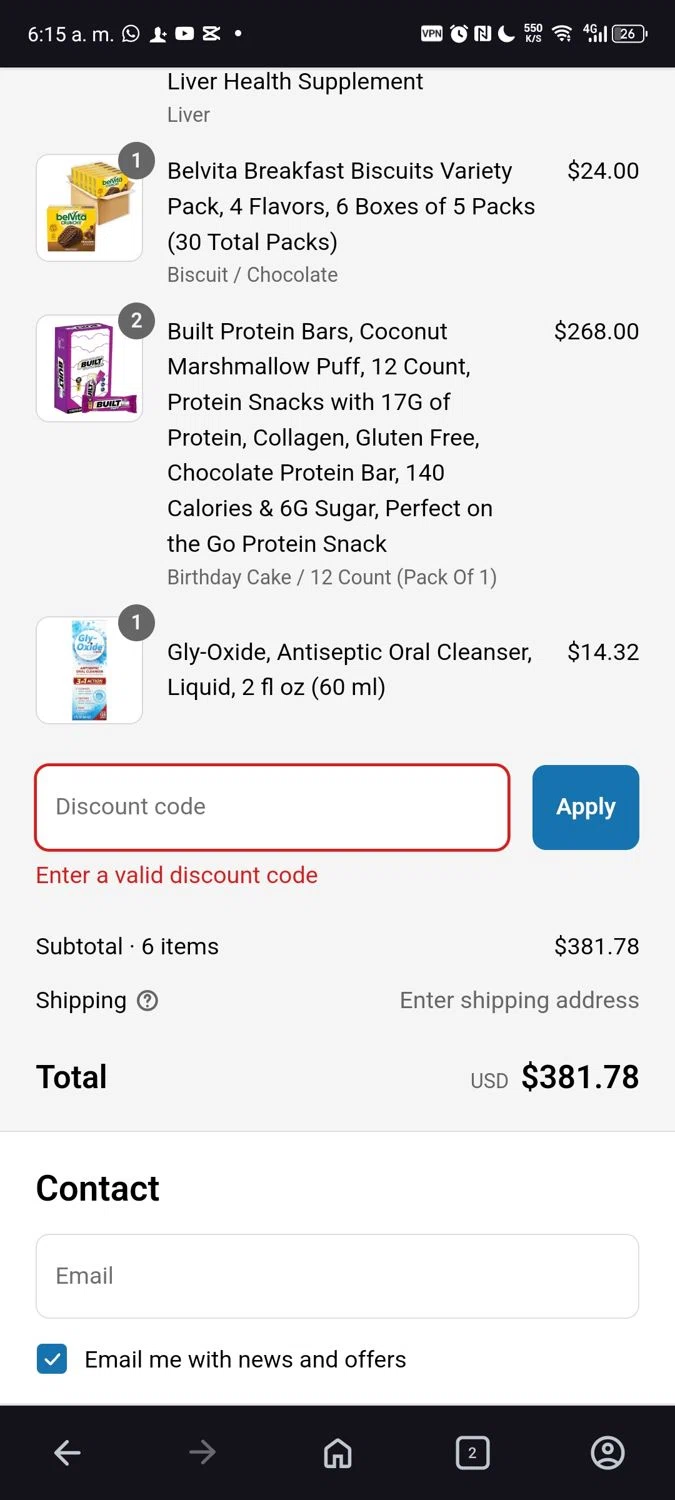 Supply Center USA discount code screenshot showing code AIO5 applied at Supply Center USA checkout page. Uploaded by SimplyCodes community member ELVERGALARGA on Apr 9, 2025