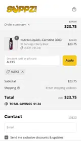 ALEX5 coupon verification screenshot