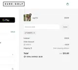 Sure-Golf coupon verification screenshot