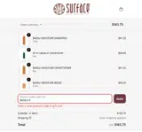 Surface Hair coupon verification screenshot
