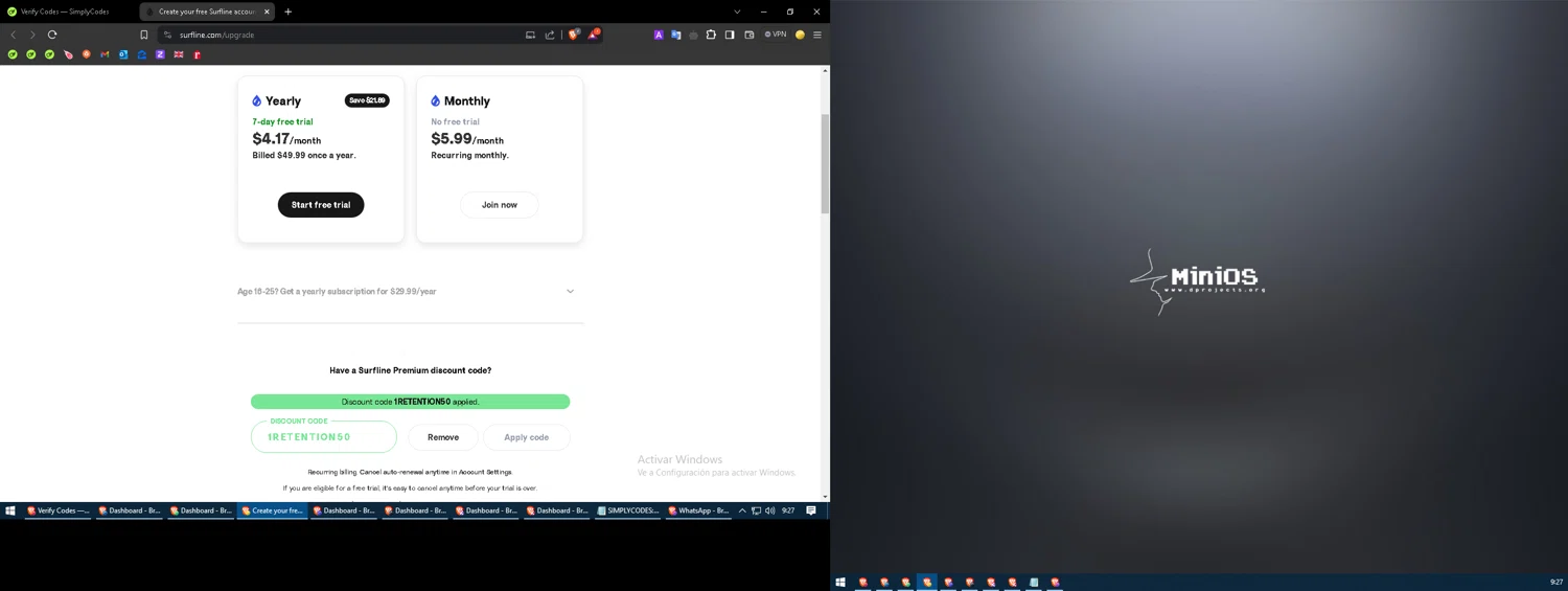where to use Surfline promo code box