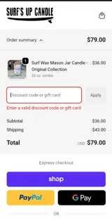 FALL20 coupon verification screenshot