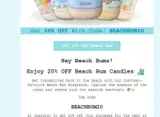 BEACHBUM20 coupon verification screenshot