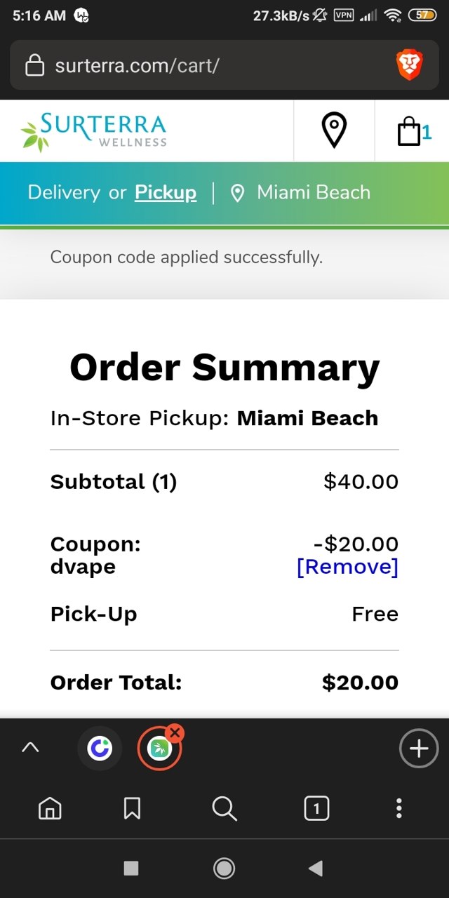 Surterra checkout page showing Surterra promo code box | Screenshot taken by SimplyCodes community member on Aug 18, 2022