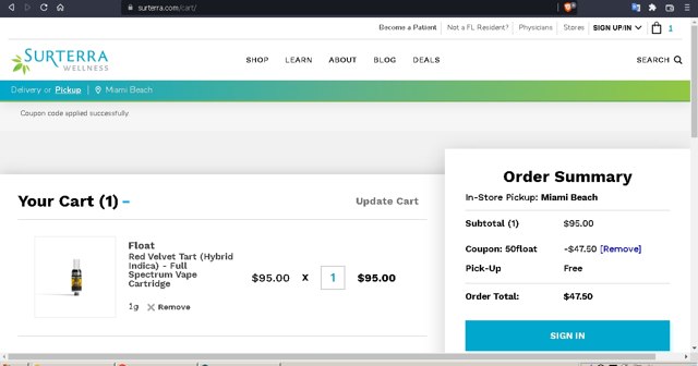Surterra checkout page showing Surterra promo code box | Screenshot taken by SimplyCodes community member on Aug 30, 2022