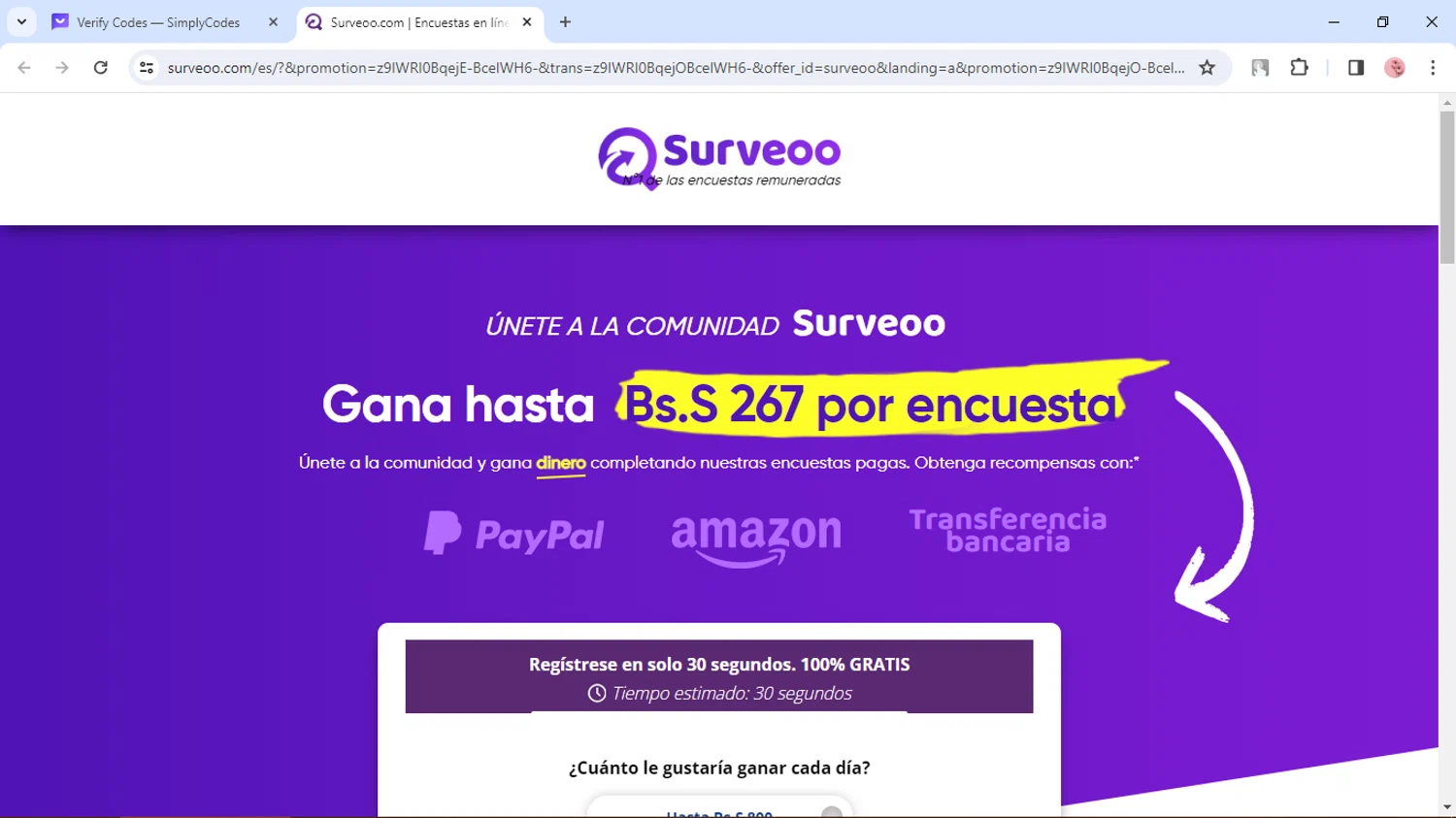 Surveoo checkout page showing Surveoo promo code box | Screenshot taken by SimplyCodes community member on Apr 1, 2024