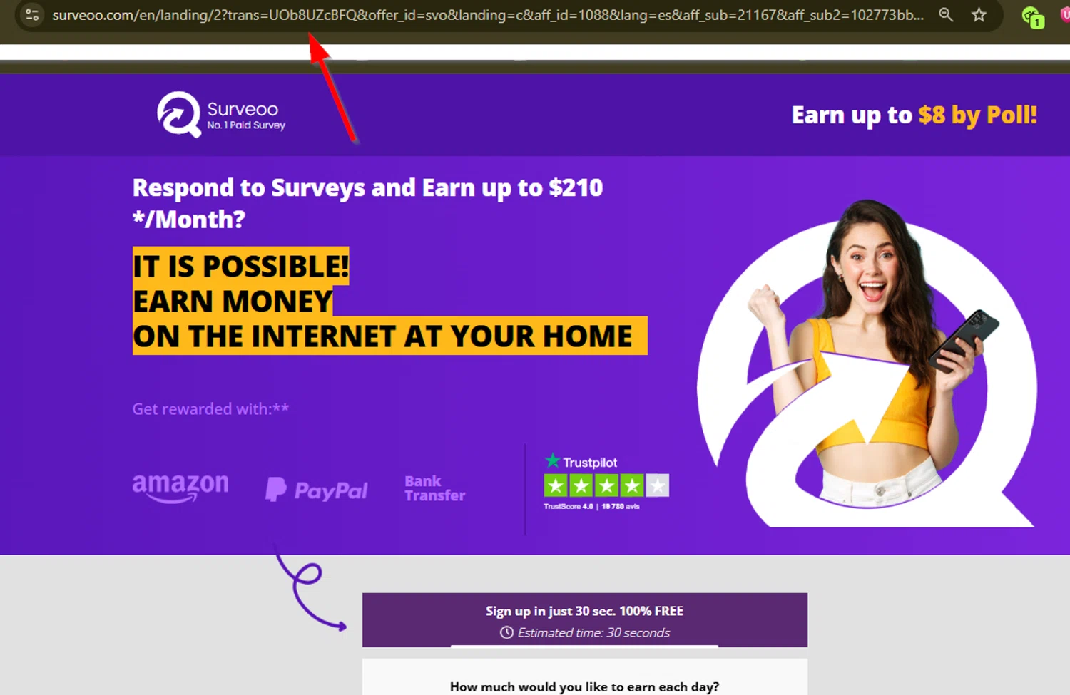 Surveoo promo code screenshot showing code UOb8UZcBFQ applied at Surveoo checkout page. Uploaded by SimplyCodes community member SimplyCVerlie on Jun 17, 2025