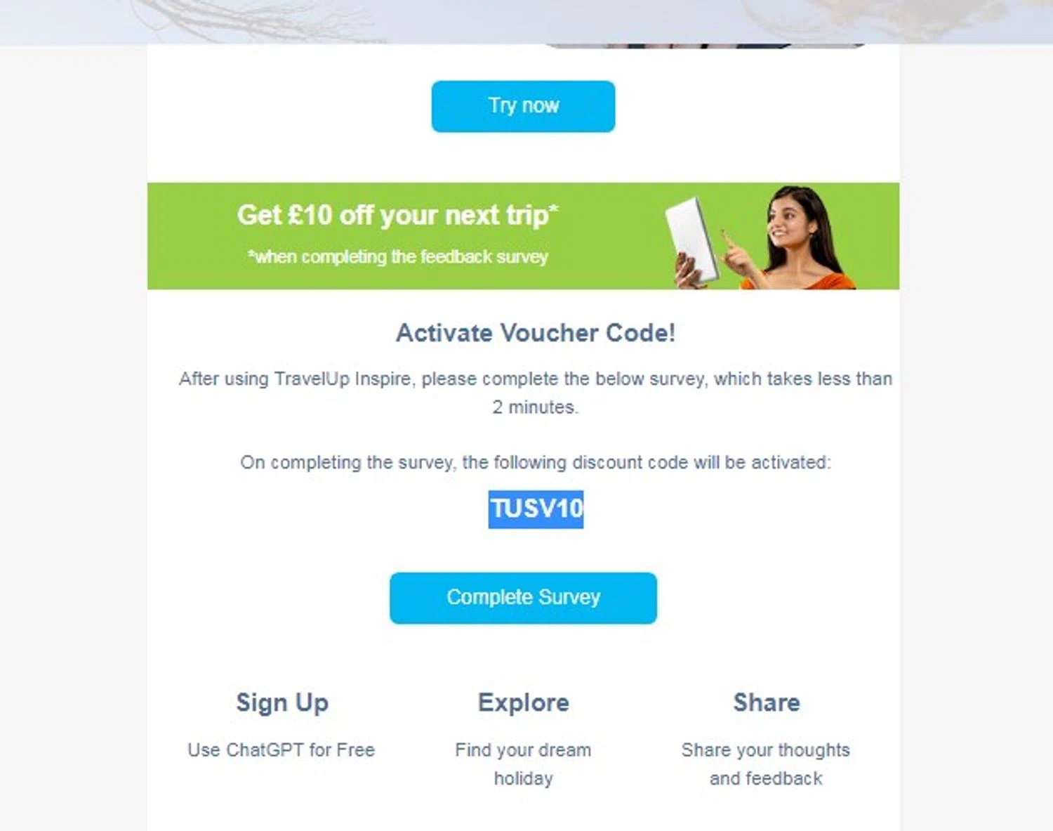 SurveyMonkey promo code screenshot showing code TUSV10 applied at SurveyMonkey checkout page. Uploaded by SimplyCodes community member yennifergonzalez on Sep 30, 2024