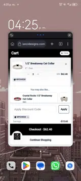 Susan Lanci Designs coupon verification screenshot