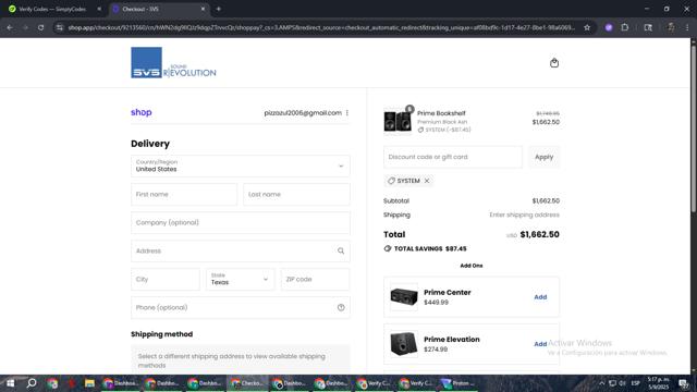 SVS checkout page showing SVS coupon code box | Screenshot taken by SimplyCodes community member on Sep 5, 2025