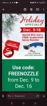 Swan Hose coupon verification screenshot