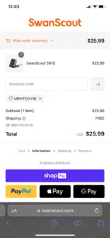 MRHTECH18 coupon verification screenshot