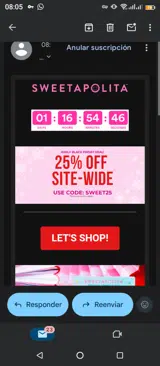Sweetapolita coupon verification screenshot