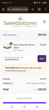 ADULTBRACELET coupon verification screenshot
