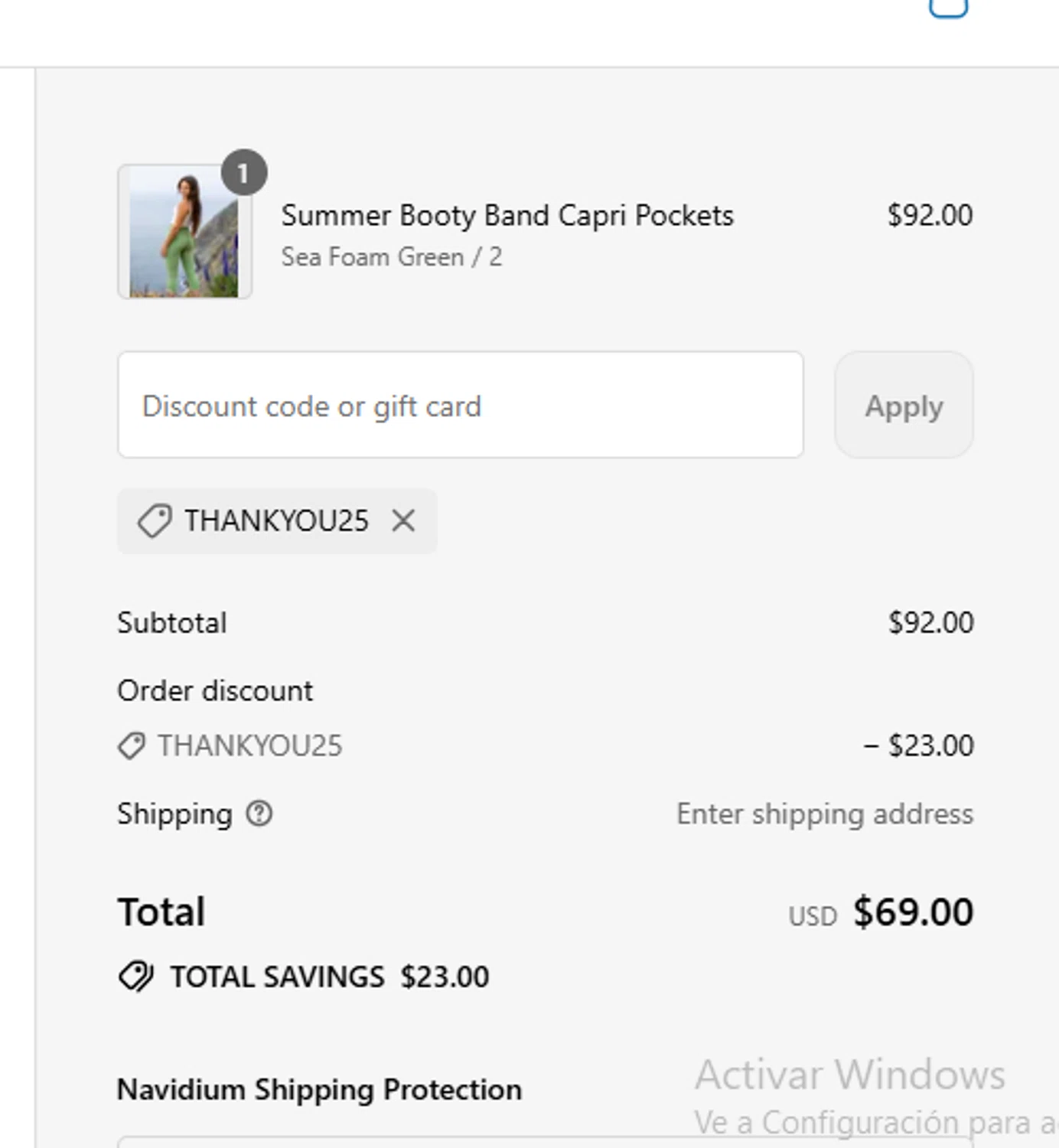 Sweetflexx coupon code screenshot showing code THANKYOU25 applied at Sweetflexx checkout page. Uploaded by SimplyCodes community member rassoulfstorres on Aug 10, 2025
