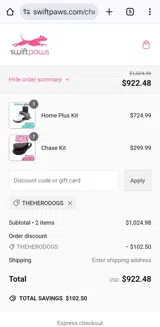 Theherodogs coupon verification screenshot