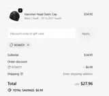ROWDY coupon verification screenshot