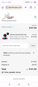FRAN coupon verification screenshot