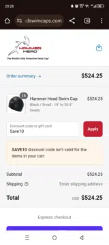 Save10 coupon verification screenshot