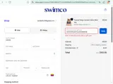 Swimco coupon verification screenshot