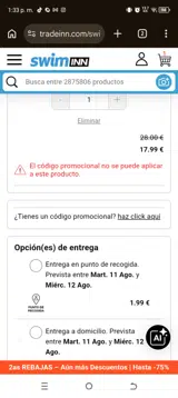 SwimINN coupon verification screenshot