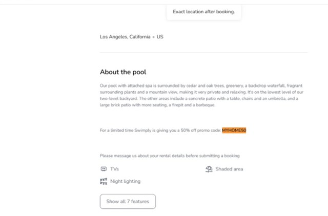 Swimply checkout page showing Swimply promo code box | Screenshot taken by SimplyCodes community member on Sep 3, 2025