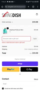 NEWDISH30 coupon verification screenshot