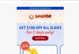 slides100 coupon verification screenshot