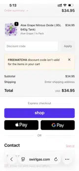 FreeMatcha coupon verification screenshot