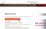 WHOOSHPROMO coupon verification screenshot