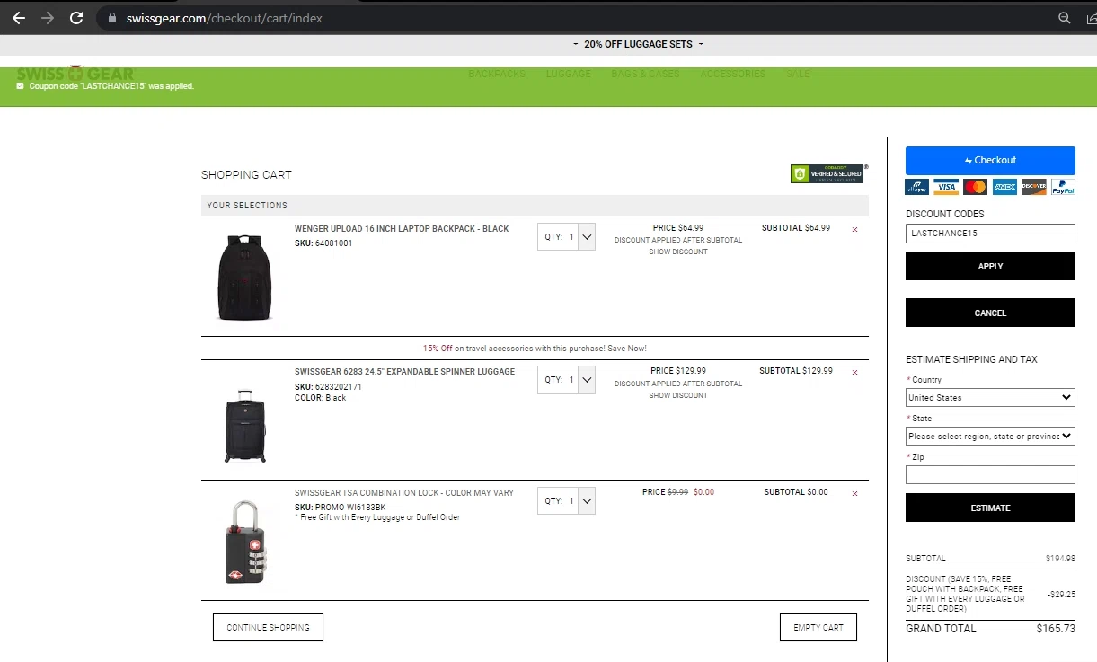 Swiss Gear Discount Codes 20 Off September 2024