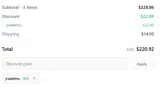 Swiss Tides coupon verification screenshot