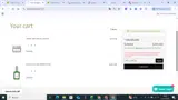 WELCOME10 coupon verification screenshot
