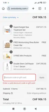 STEM10 coupon verification screenshot
