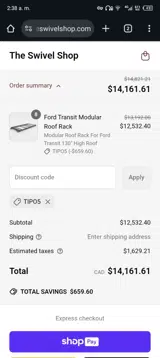 TIPO5 coupon verification screenshot