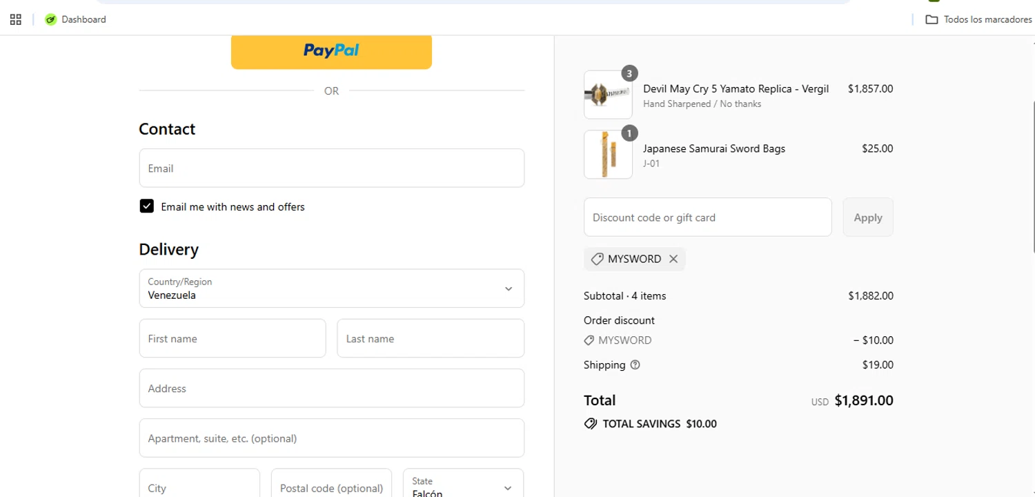 Swords of Northshire discount code screenshot showing code MYSWORD applied at Swords of Northshire checkout page. Uploaded by SimplyCodes community member Speedy on Sep 4, 2025