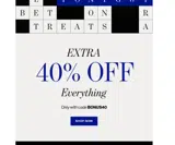 BONUS40 coupon verification screenshot