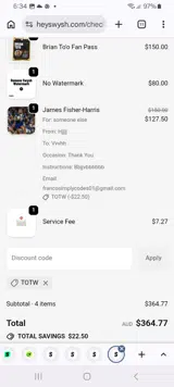 TOTW coupon verification screenshot