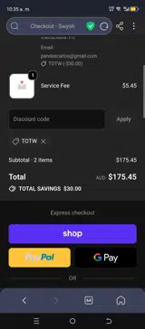 Totw coupon verification screenshot