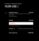 Symphonic Distribution coupon verification screenshot