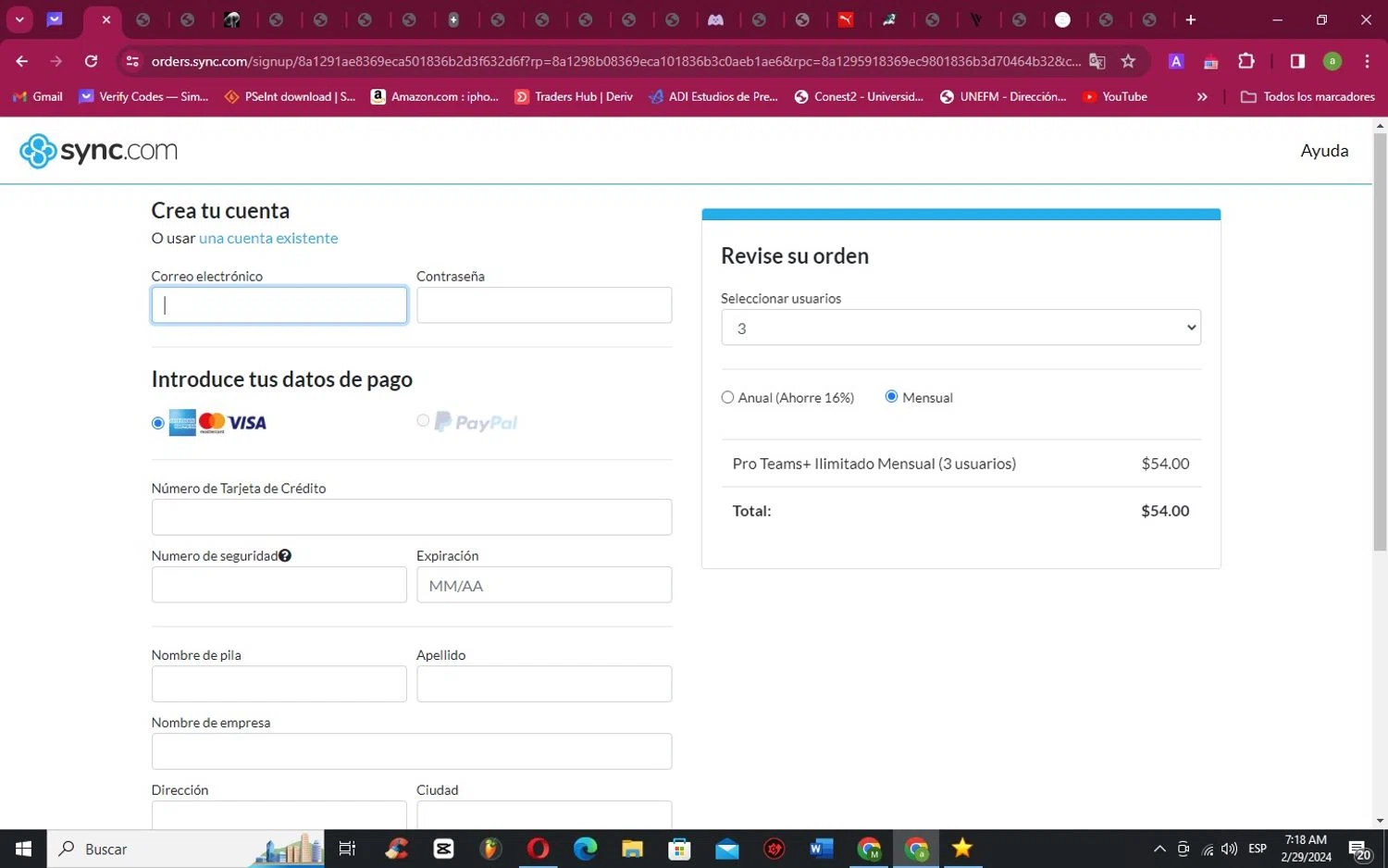 Sync checkout page showing Sync promo code box | Screenshot taken by SimplyCodes community member on Feb 29, 2024