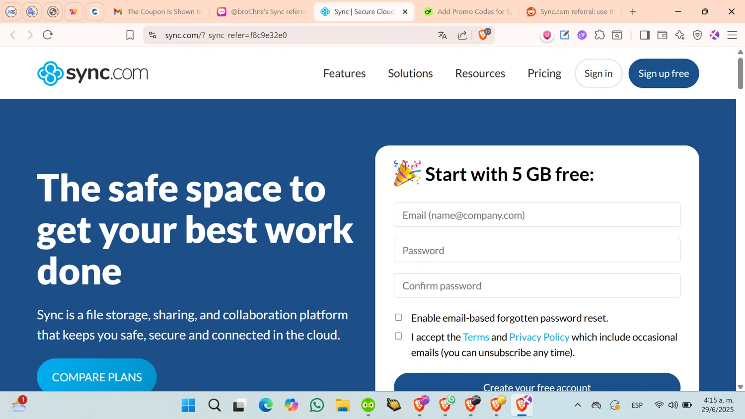 Sync promo code screenshot showing code f8c9e32e0 applied at Sync checkout page. Uploaded by SimplyCodes community member cosita on Jun 29, 2025