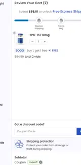 Synthro Lab coupon verification screenshot